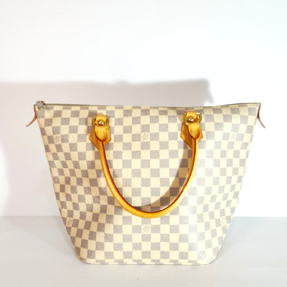 Louis Vuitton LV Tote Bag N51184 SaleyaGM white Damier Azul - FCM524